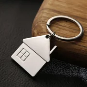 House key chain hut small gift key pendant New real estate opening gift wholesale can be laser lettering K1523
